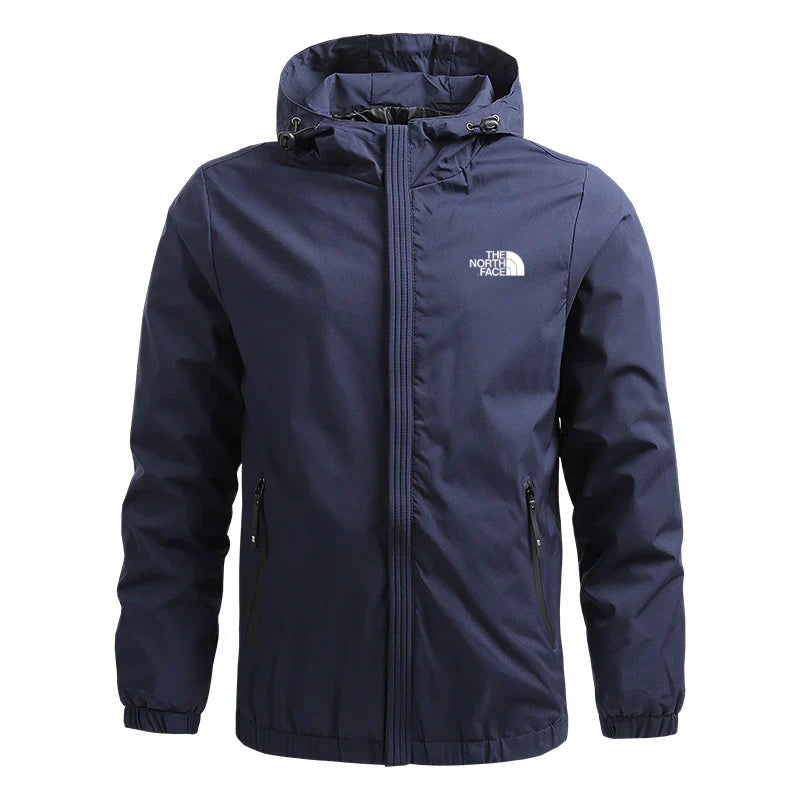 St. Martin Co TNF Pale Grey Hooded Shell Jacket — detail view