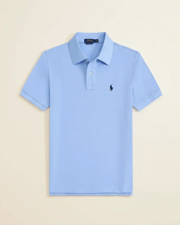 RL Black Piqué Short-Sleeve Polo