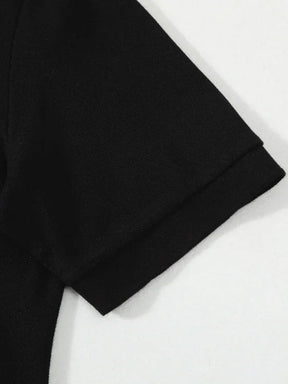 St. Martin Co RL Black Piqué Short-Sleeve Polo — detail view