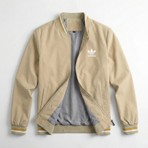 St. Martin Co AD Sand Stripe Collar Bomber Jacket — detail view