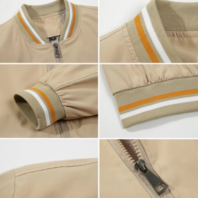 St. Martin Co AD Sand Stripe Collar Bomber Jacket — side view