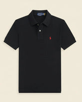 St. Martin Co RL Black Piqué Short-Sleeve Polo — front view