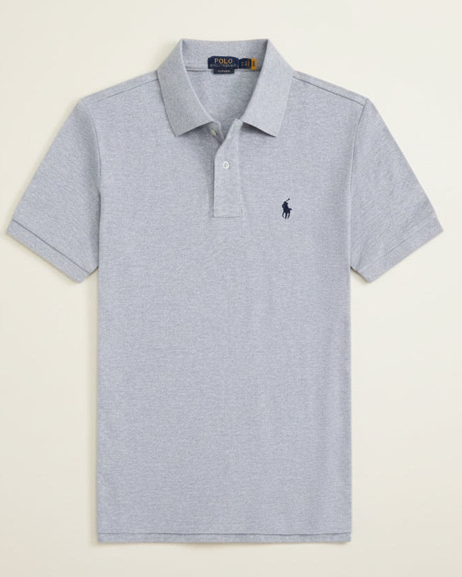 St. Martin Co RL Black Piqué Short-Sleeve Polo — detail view