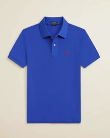 St. Martin Co RL Black Piqué Short-Sleeve Polo — detail view