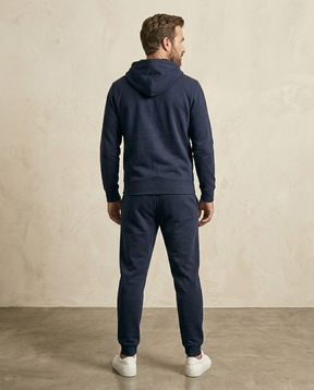 St. Martin Co Navy Full-Zip Hooded Fleece Tracksuit — lifestyle view