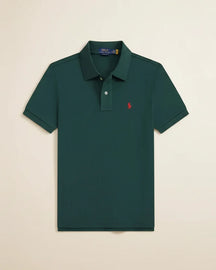 St. Martin Co RL Black Piqué Short-Sleeve Polo — detail view