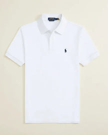 St. Martin Co RL Black Piqué Short-Sleeve Polo — detail view