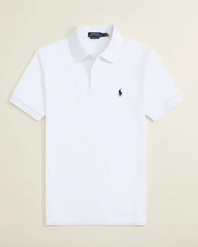 St. Martin Co RL Black Piqué Short-Sleeve Polo — detail view