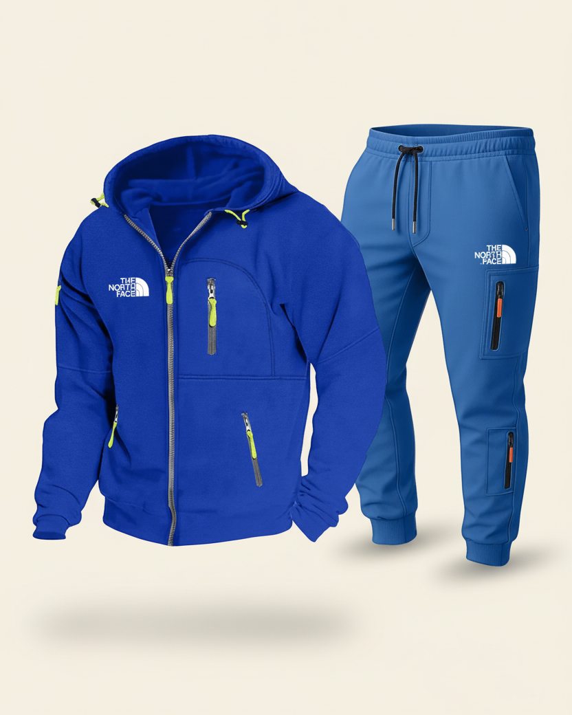 St. Martin Co Black Zip-Through Hoodie & Jogger Set — detail view