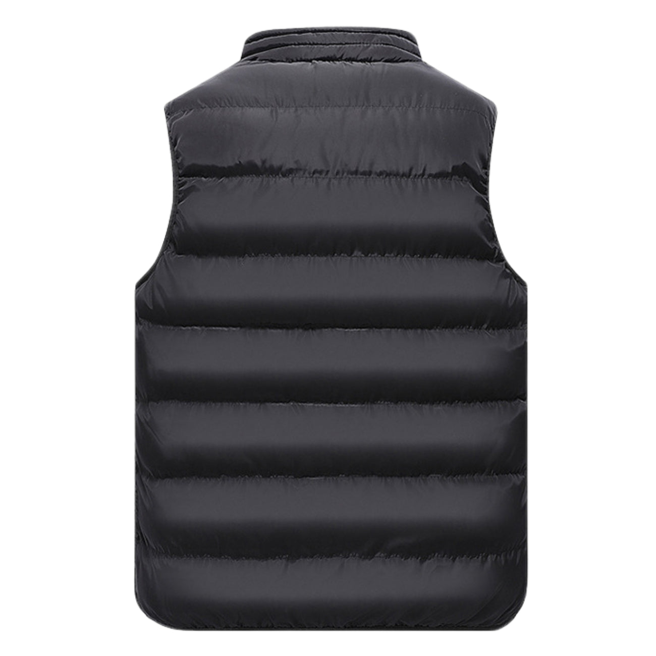 St. Martin Co Navy Quilted Insulated Gilet Gingham Lining — detail view