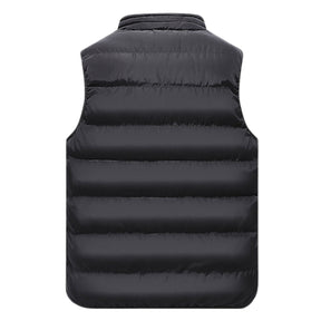 St. Martin Co Navy Quilted Insulated Gilet Gingham Lining — detail view