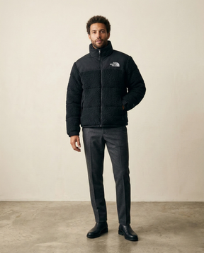 St. Martin Co TNF Black Sherpa Quilted Zip Jacket — front view