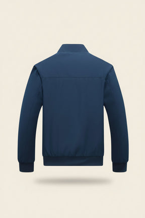 St. Martin Co RL Tan Harrington Gingham-Lined Zip Jacket — detail view