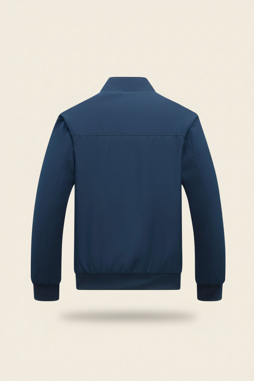 St. Martin Co RL Tan Harrington Gingham-Lined Zip Jacket — detail view