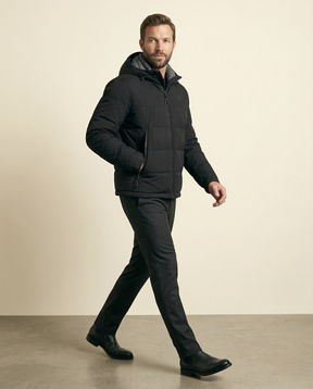 St. Martin Co RL Hooded Padded Shell Jacket Black — side view