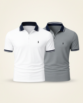 St. Martin Co RL Contrast Tipped Polo Twin Set — side view