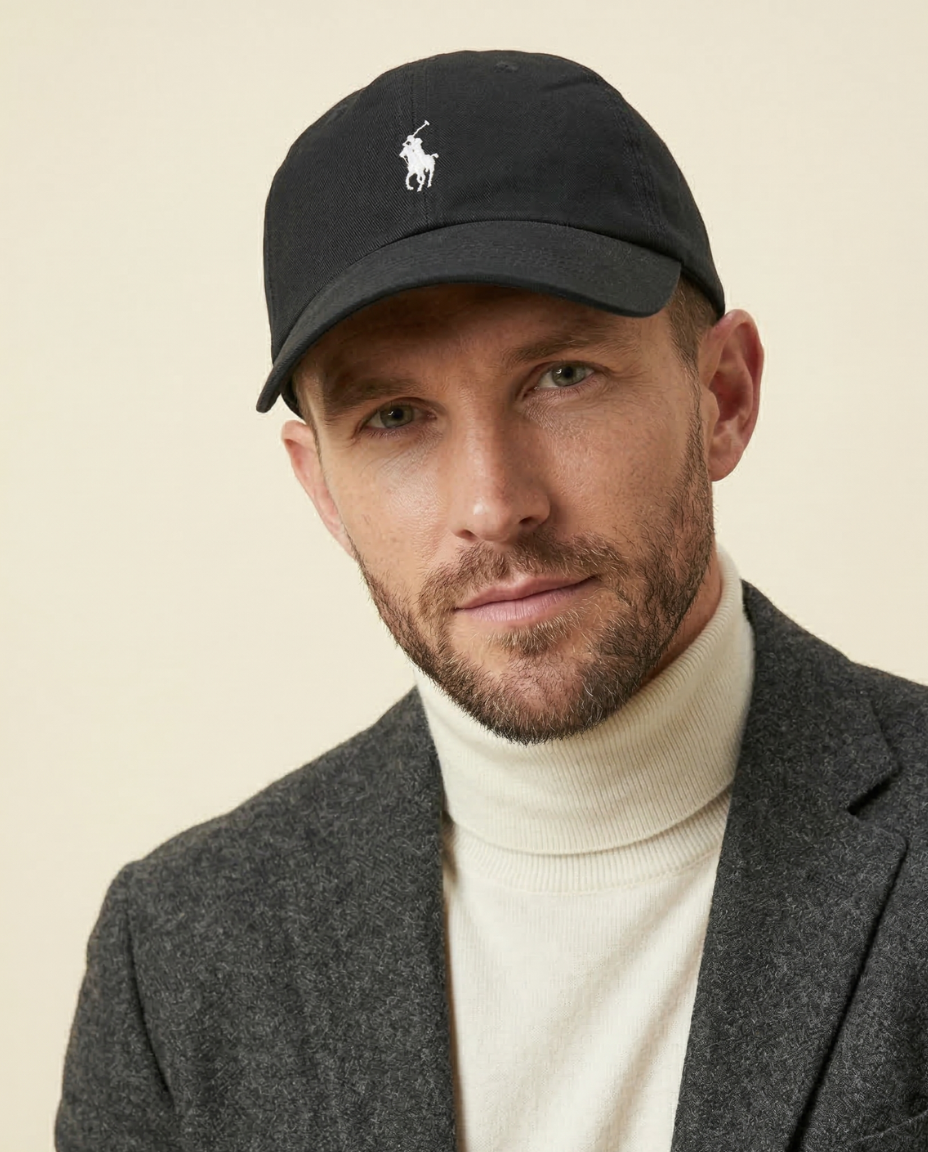 St. Martin Co RL Blackout Six-Panel Cotton Baseball Cap — front view