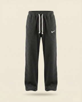 St. Martin Co Charcoal Waffle-Knit Drawstring Jogger Trousers — detail view
