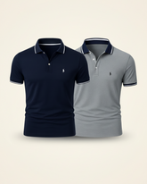 St. Martin Co RL Contrast Tipped Polo Twin Set — detail view