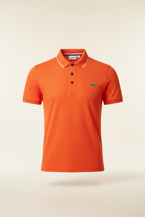 St. Martin Co LC Sky Blue Tipped Piqué Polo — back view