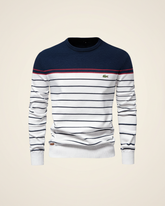 St. Martin Co LC Breton Stripe Cotton Crewneck Sweater — detail view