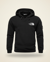 St. Martin Co TNF Dual-Fabric Black Technical Pullover Hood — front view