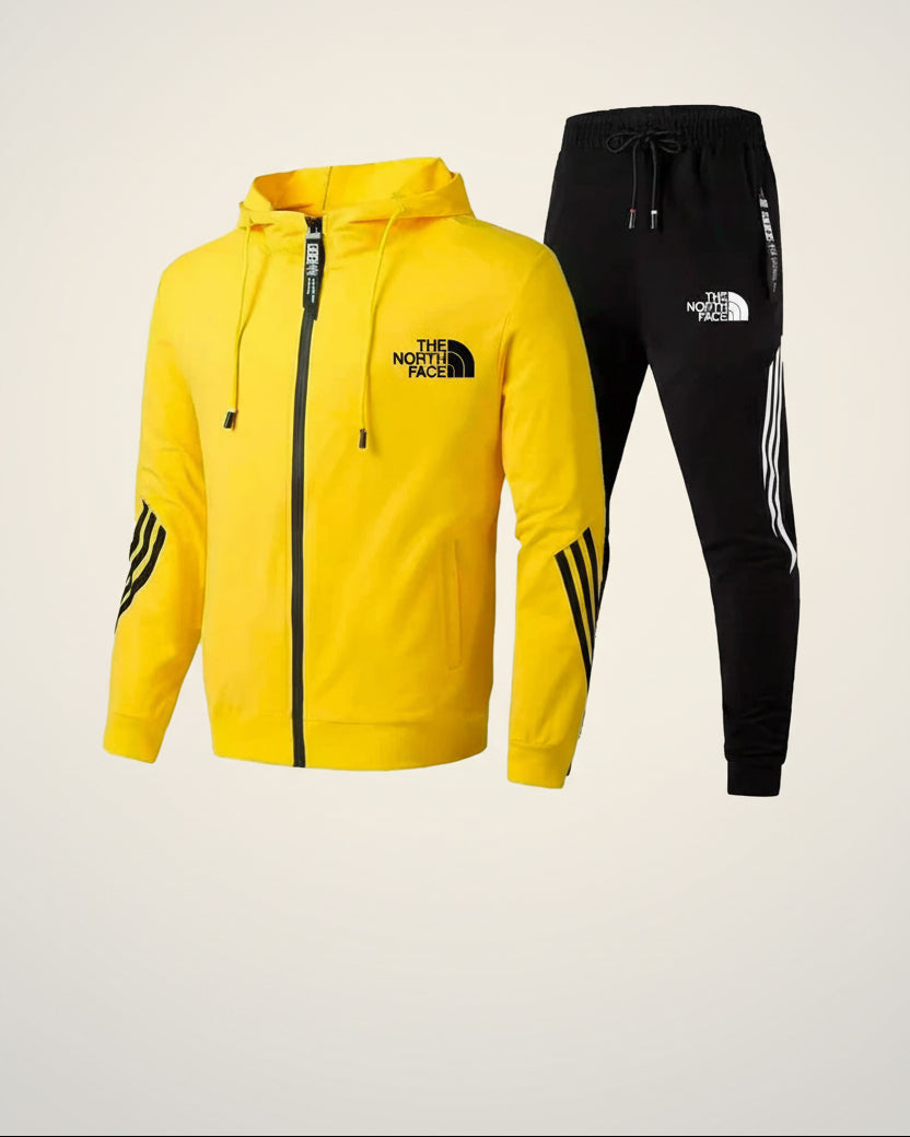St. Martin Co TNF Red Zip Hoodie and Track Trouser Set — lifestyle view