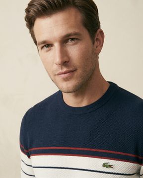 St. Martin Co LC Breton Stripe Cotton Crewneck Sweater — side view