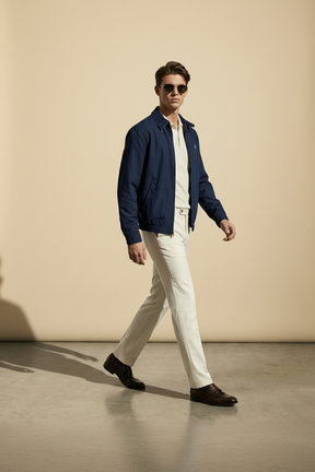 St. Martin Co RL Navy Club Harrington Jacket — front view
