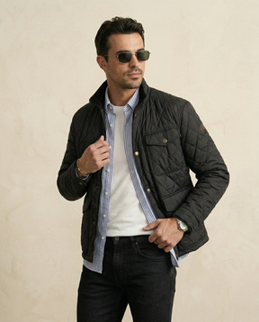 St. Martin Co RL Diamond-Quilted Snap-Collar Field Jacket — front view