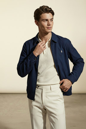 St. Martin Co RL Navy Club Harrington Jacket — side view