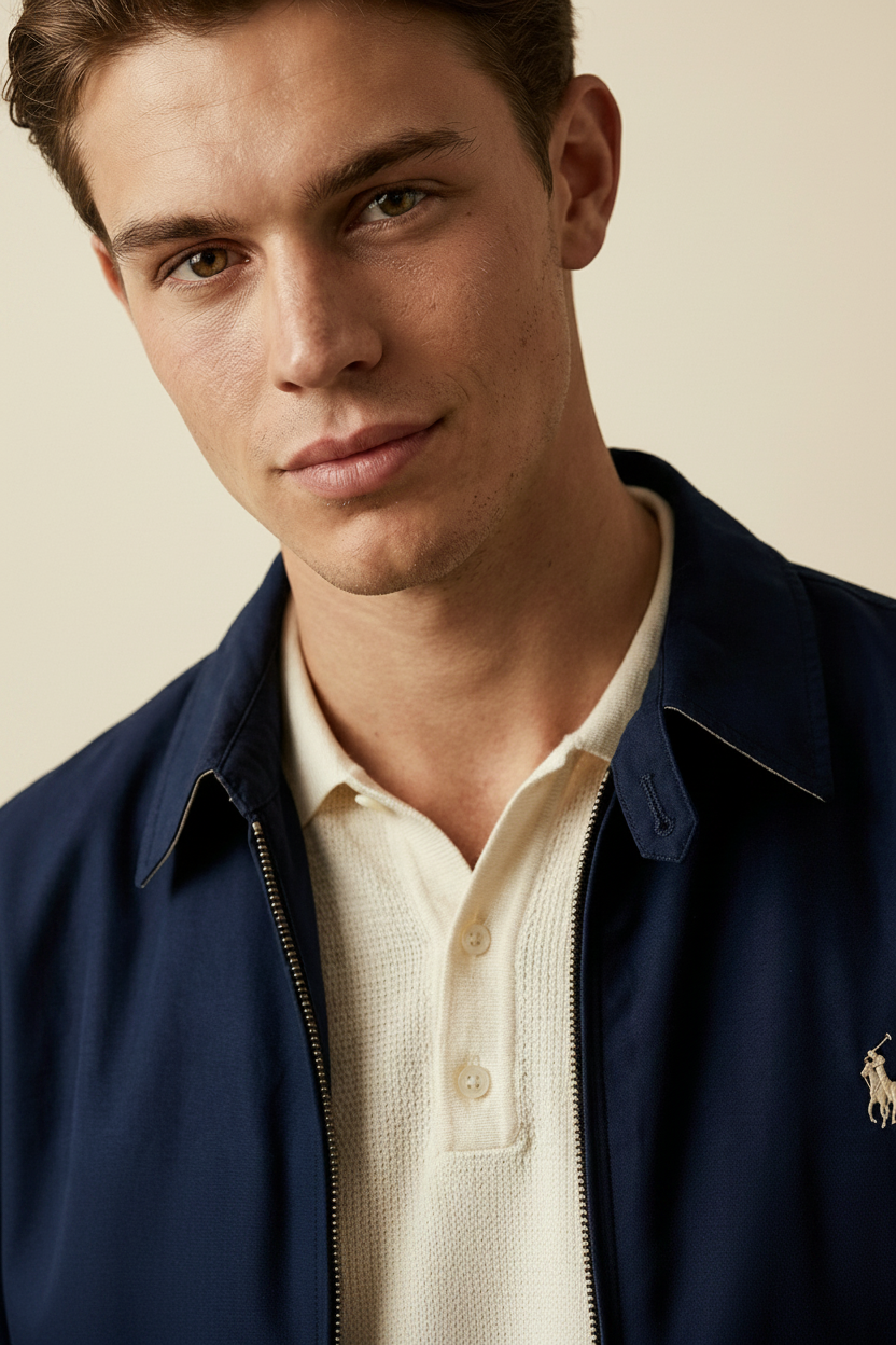 St. Martin Co RL Navy Club Harrington Jacket — detail view