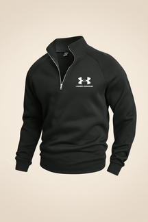 St. Martin Co Navy Quarter-Zip Fleece Sweatshirt — back view