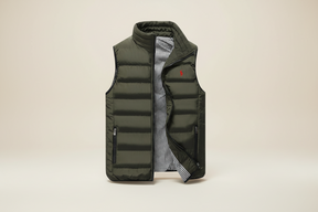 St. Martin Co RL Black Quilted Zip-Up Gilet — lifestyle view