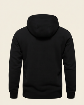 St. Martin Co TNF Dual-Fabric Black Technical Pullover Hood — back view