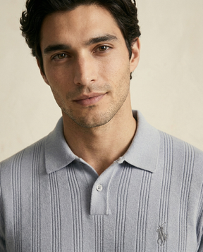 St. Martin Co RL Ribbed Knit Short Sleeve Polo — side view