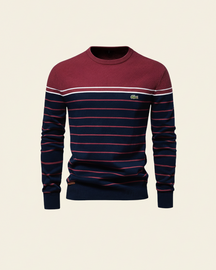 St. Martin Co LC Breton Stripe Cotton Crewneck Sweater — detail view