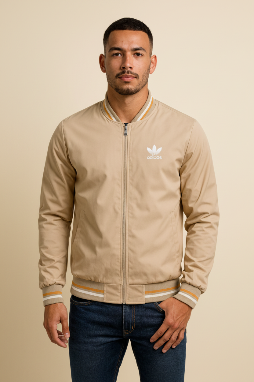 St. Martin Co AD Sand Varsity Bomber Jacket — front view