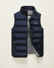 St. Martin Co LC Quilted Down Gilet Houndstooth Lined — detail view