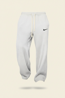 St. Martin Co Charcoal Waffle-Knit Drawstring Jogger Trousers — detail view