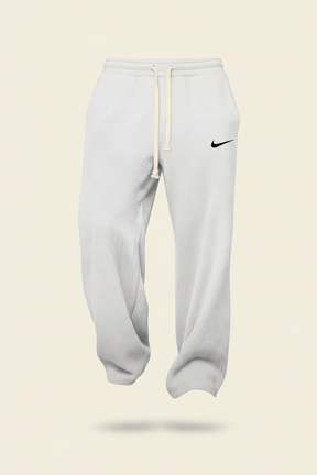 St. Martin Co Charcoal Waffle-Knit Drawstring Jogger Trousers — detail view
