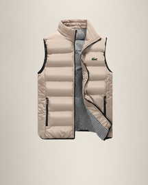 St. Martin Co LC Quilted Down Gilet Houndstooth Lined — detail view