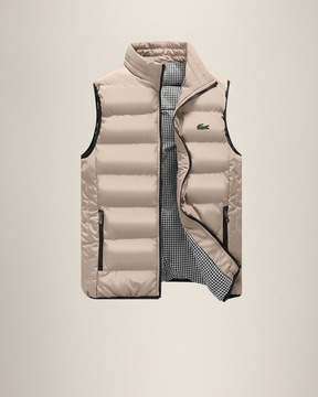 St. Martin Co LC Quilted Down Gilet Houndstooth Lined — detail view