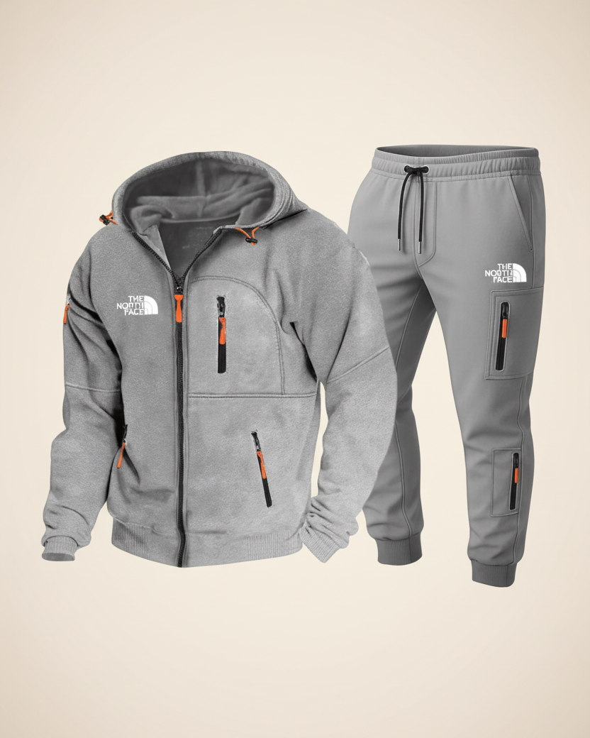 St. Martin Co Black Zip-Through Hoodie & Jogger Set — detail view