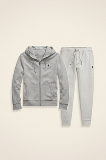 St. Martin Co Navy Full-Zip Hooded Fleece Tracksuit — back view