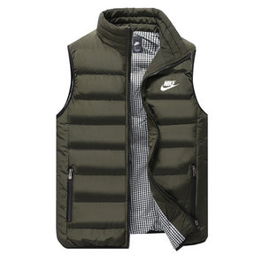 St. Martin Co Navy Quilted Insulated Gilet Gingham Lining — side view