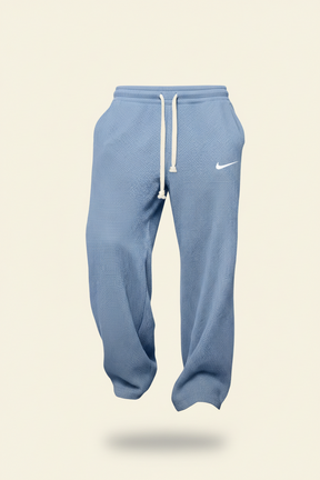 St. Martin Co Charcoal Waffle-Knit Drawstring Jogger Trousers — detail view