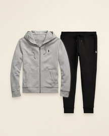 St. Martin Co Navy Full-Zip Hooded Fleece Tracksuit — detail view