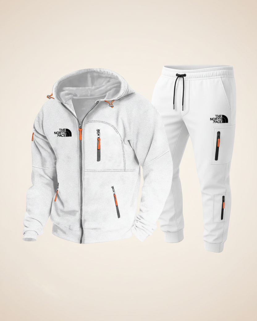 St. Martin Co Black Zip-Through Hoodie & Jogger Set — back view