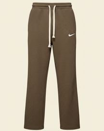 St. Martin Co Charcoal Waffle-Knit Drawstring Jogger Trousers — side view